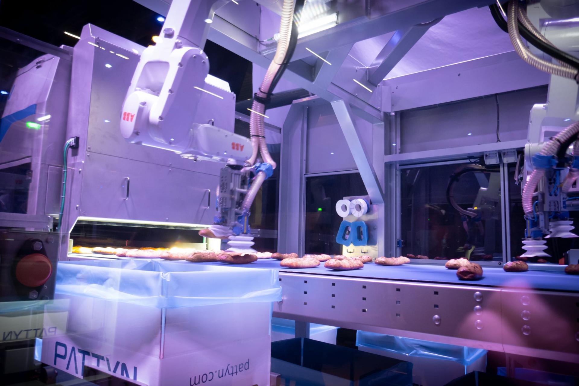 Pattyn Argoswing robots handling baked products